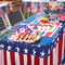3 Pack 4th of July Plastic Table Skirts – Red, White & Blue Patriotic Disposable Table Skirts for Independence Day, Memorial Day, Veterans Day & 250th Anniversary Party Supplies